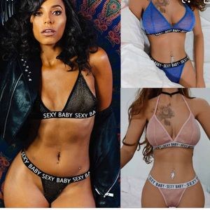 🔥Sexy Baby 2pc Lingerie Set Black L Women